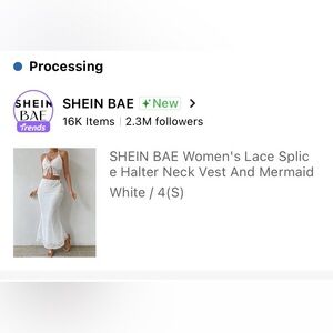SHEIN White Lace Two-Piece Dress